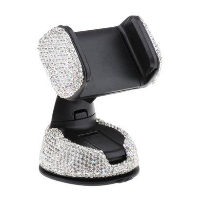 Car Phone Holder Women Diamond Crystal Car Air Vent Mount Clip Mobile Phone Holder Stand in Car Bracket Interior Accessories