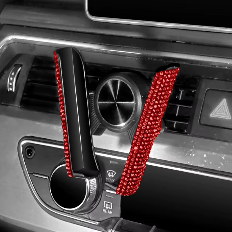 Car Phone Holder Women Diamond Crystal Car Air Vent Mount Clip Mobile Phone Holder Stand in Car Bracket Interior Accessories