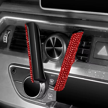 Car Phone Holder Women Diamond Crystal Car Air Vent Mount Clip Mobile Phone Holder Stand in Car Bracket Interior Accessories