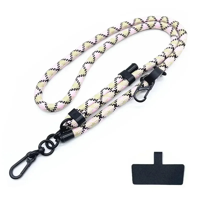 10MM Mobile Phone Lanyard Adjustable Outdoor Universal Case Crossbody Shoulder Card Neck Cord Clip Hang Anti-Lost Wrist Strap