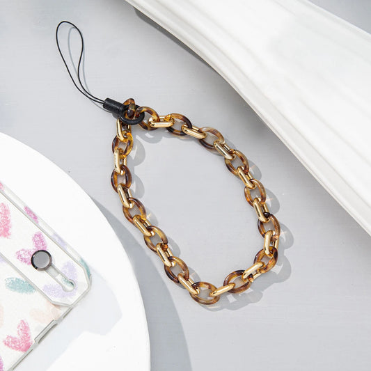 Fashion Colorful Anti-Lost Acrylic Lobster Clasp Cellphone Chains Lanyard for Women Men Mobile Phone Chain Jewelry Accessories