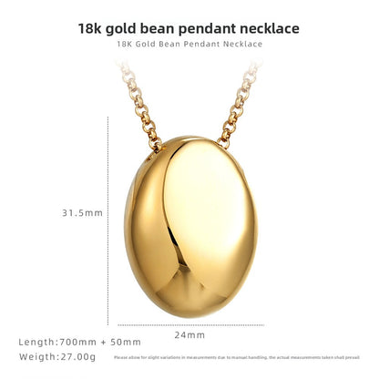 Korean Style Drop Pendant Necklace with Gold Plated Chain
