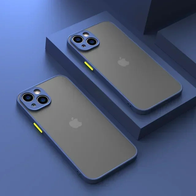 Matte Phone Case For iPhone 16 13 12 11 14 15 Pro Max Mini Luxury Soft Silicone Shockproof Case For iPhone 15 14 16 Plus XR X XS