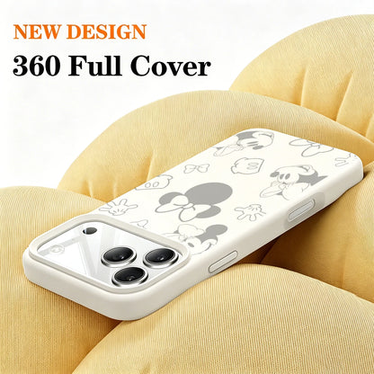 Official Original Liquid Silicone Phone Case for iPhone 17 16 15 13 14 12 Pro Max  Minnie Mouse Cases For 15 16 11 17 Pro Cover