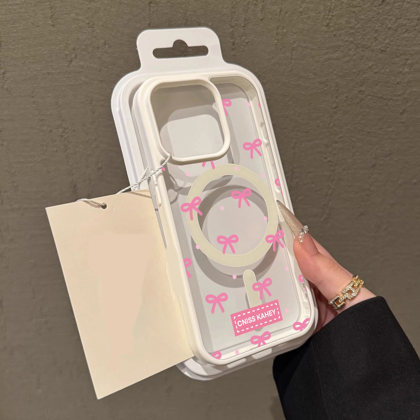 Cute Bow girl Clear Case For Magsafe iPhone 15 Pro Max 17 16 15 14 11 13 12 Pro Max Plus Cases Magnetic Wireless Charing Fundas
