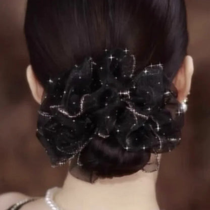 Fashion Hair Accessories Women's Premium Hairs Cord Headflower French Headwear Elegant Ribbon Hair Ties Women Hair Accessories