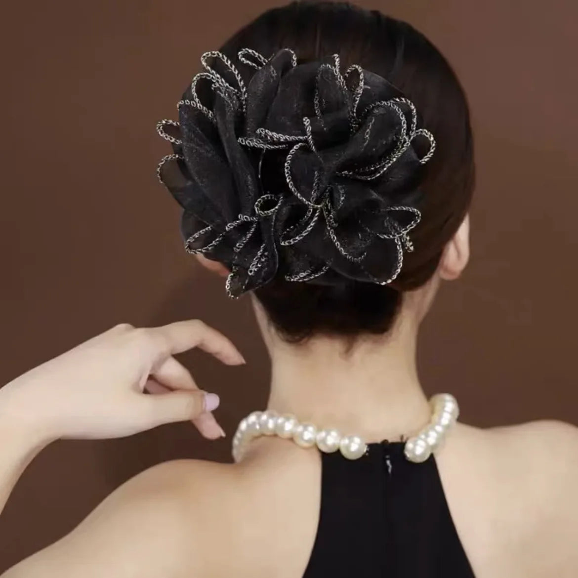 Fashion Hair Accessories Women's Premium Hairs Cord Headflower French Headwear Elegant Ribbon Hair Ties Women Hair Accessories