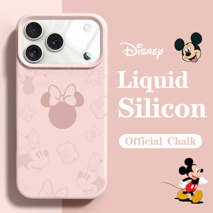 Official Original Liquid Silicone Phone Case for iPhone 17 16 15 13 14 12 Pro Max  Minnie Mouse Cases For 15 16 11 17 Pro Cover