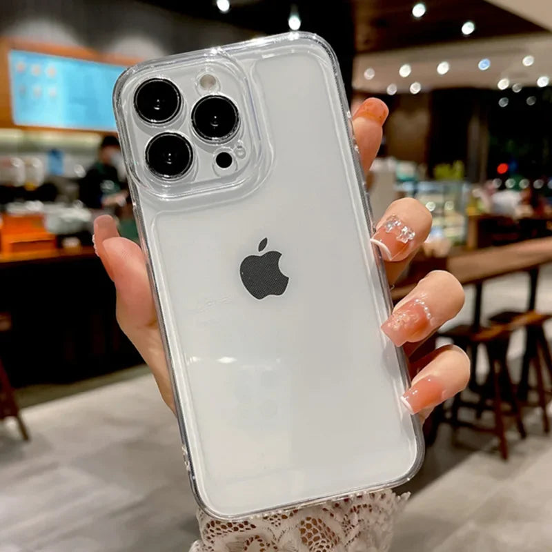For IPhone16 Phone Case Anti Drop Transparent 14promax All Inclusive 15 Super Transparent 12 All Inclusive Protective Cover