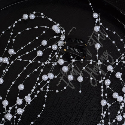Super Fairy Tassel Hair Accessories, Braided Hair Clips, Pearl Hair Chains, Women's Hair Accessories, Y2K Hair Clips Suitable for Parties, Proms, Girls' Birthday Outfits, and Daily Wear