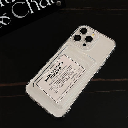 Transparent Silicone Clear Case for iPhone 17 16 15 14 13 12 11 Pro Max Shockproof Protection Soft Back Card Pocket Cover