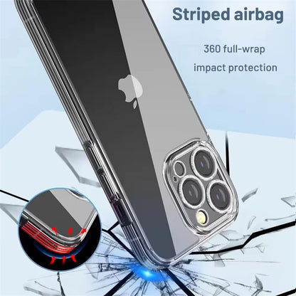 Transparent Phone Case For iPhone 11 12 13 14 15 Pro Max Mini For iPhone X XS Max XR 8 7 6 Plus TPU Soft Back Cover Clear Case