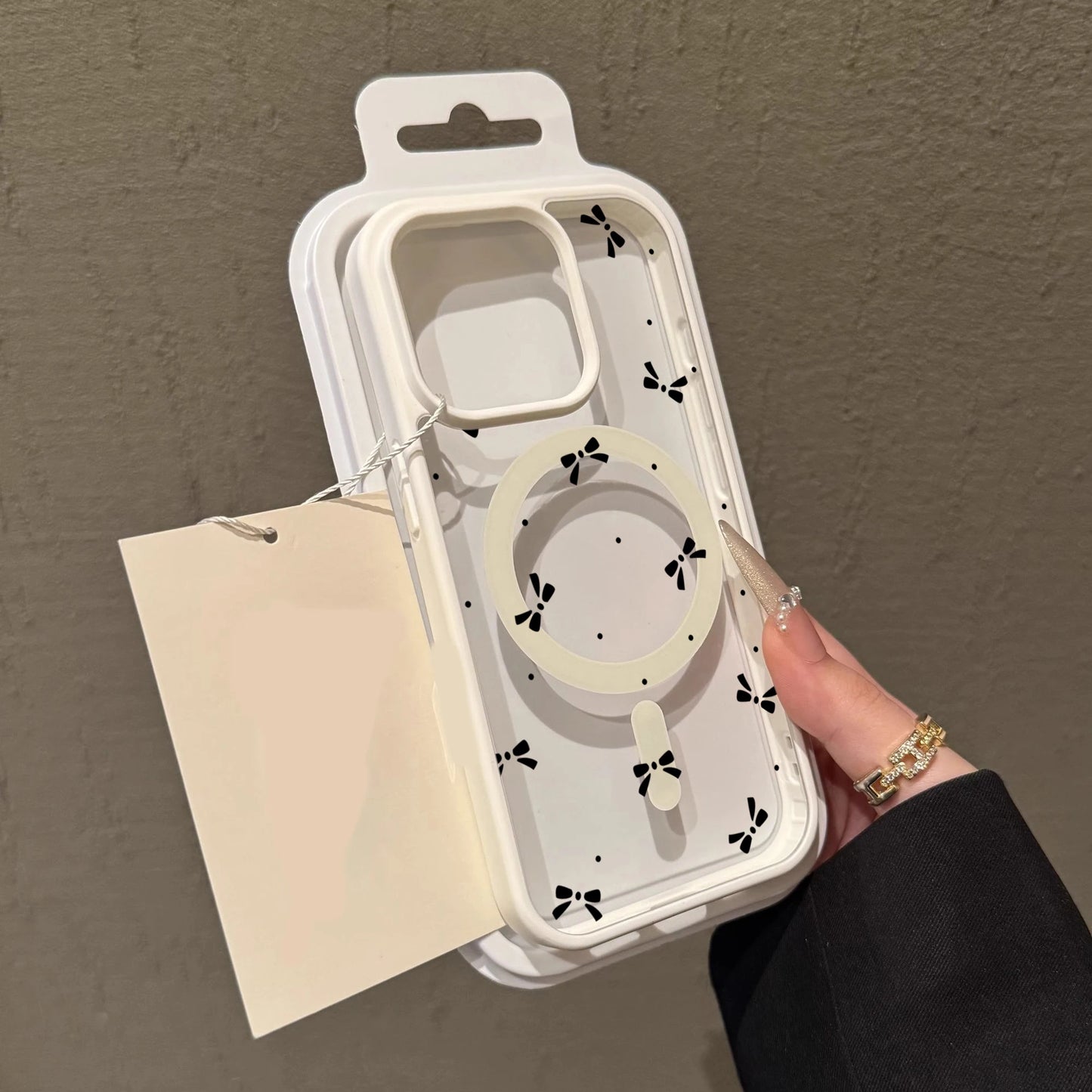 Cute Bow girl Clear Case For Magsafe iPhone 15 Pro Max 17 16 15 14 11 13 12 Pro Max Plus Cases Magnetic Wireless Charing Fundas