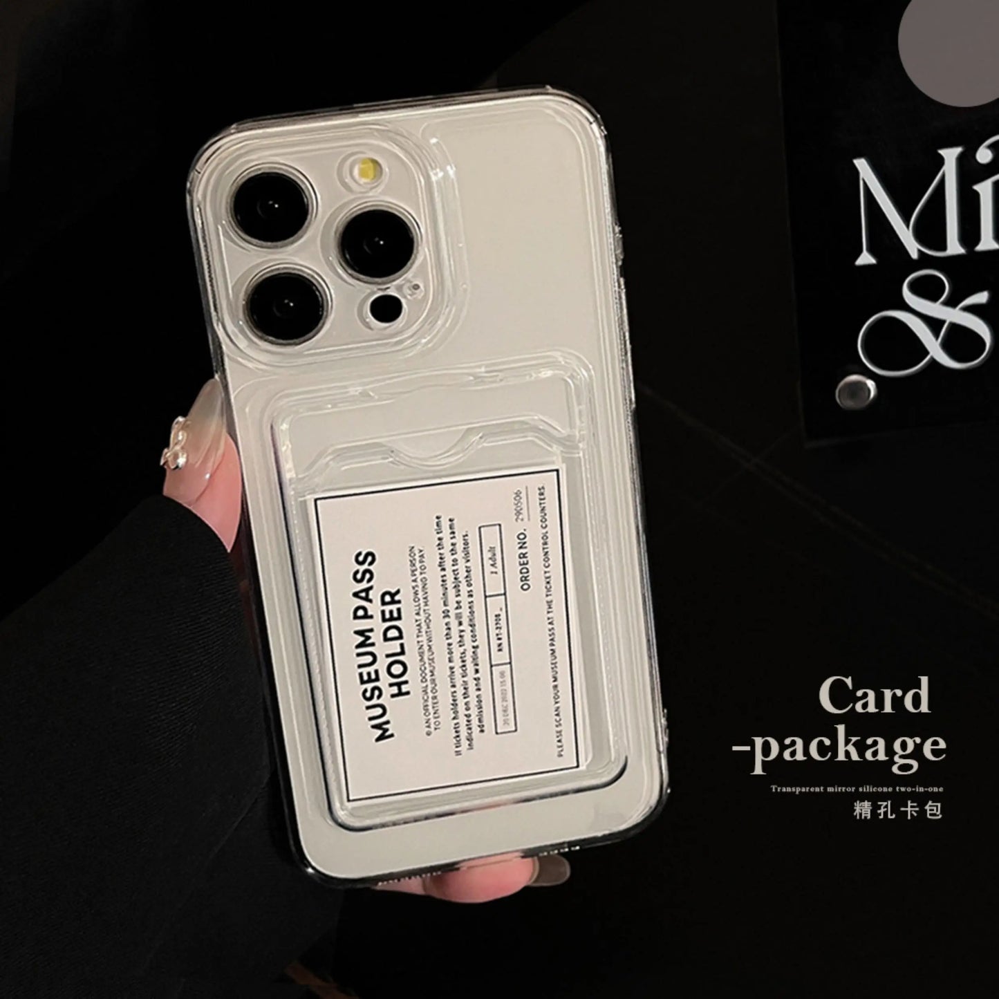Transparent Silicone Clear Case for iPhone 17 16 15 14 13 12 11 Pro Max Shockproof Protection Soft Back Card Pocket Cover