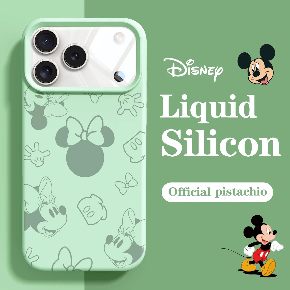 Official Original Liquid Silicone Phone Case for iPhone 17 16 15 13 14 12 Pro Max  Minnie Mouse Cases For 15 16 11 17 Pro Cover