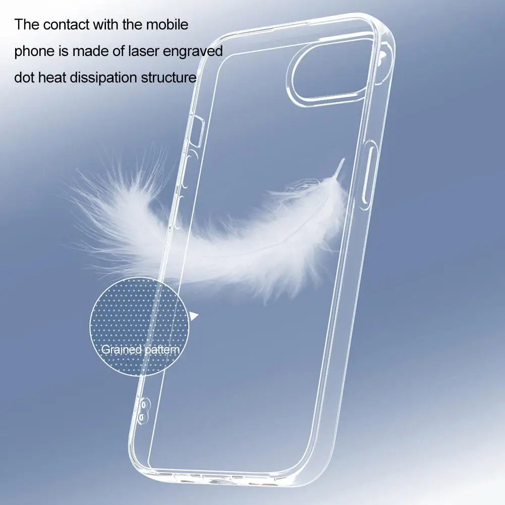 Luxury Transparent Case For IPhone 16e Soft TPU Shockproof Back Cover Clear Case For Phone 16e Waterproof Case Cover Accessories