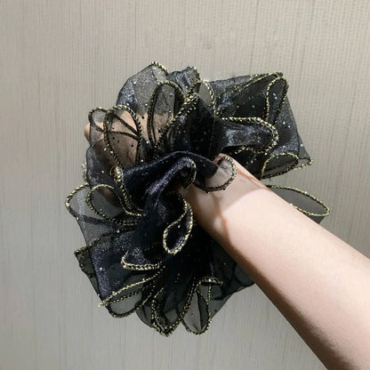 Fashion Hair Accessories Women's Premium Hairs Cord Headflower French Headwear Elegant Ribbon Hair Ties Women Hair Accessories