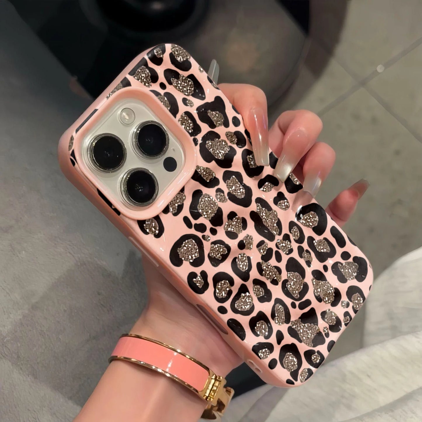 Leopard print Texture Case For iPhone 15 Pro Max Cases iPhone 17 11 12 13 ProMax 14 16 Plus Candy Colors Shockproof Cute Fundas