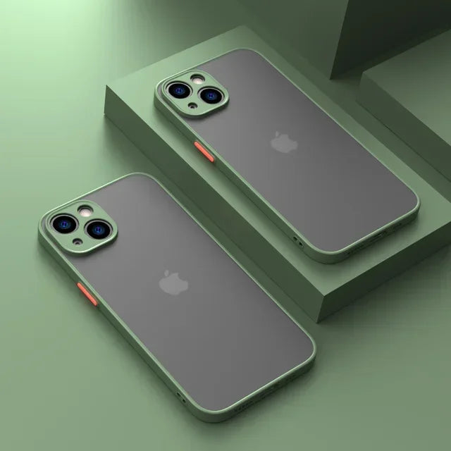 Matte Phone Case For iPhone 16 13 12 11 14 15 Pro Max Mini Luxury Soft Silicone Shockproof Case For iPhone 15 14 16 Plus XR X XS