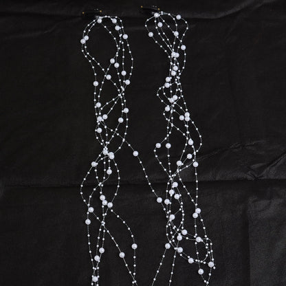 Super Fairy Tassel Hair Accessories, Braided Hair Clips, Pearl Hair Chains, Women's Hair Accessories, Y2K Hair Clips Suitable for Parties, Proms, Girls' Birthday Outfits, and Daily Wear