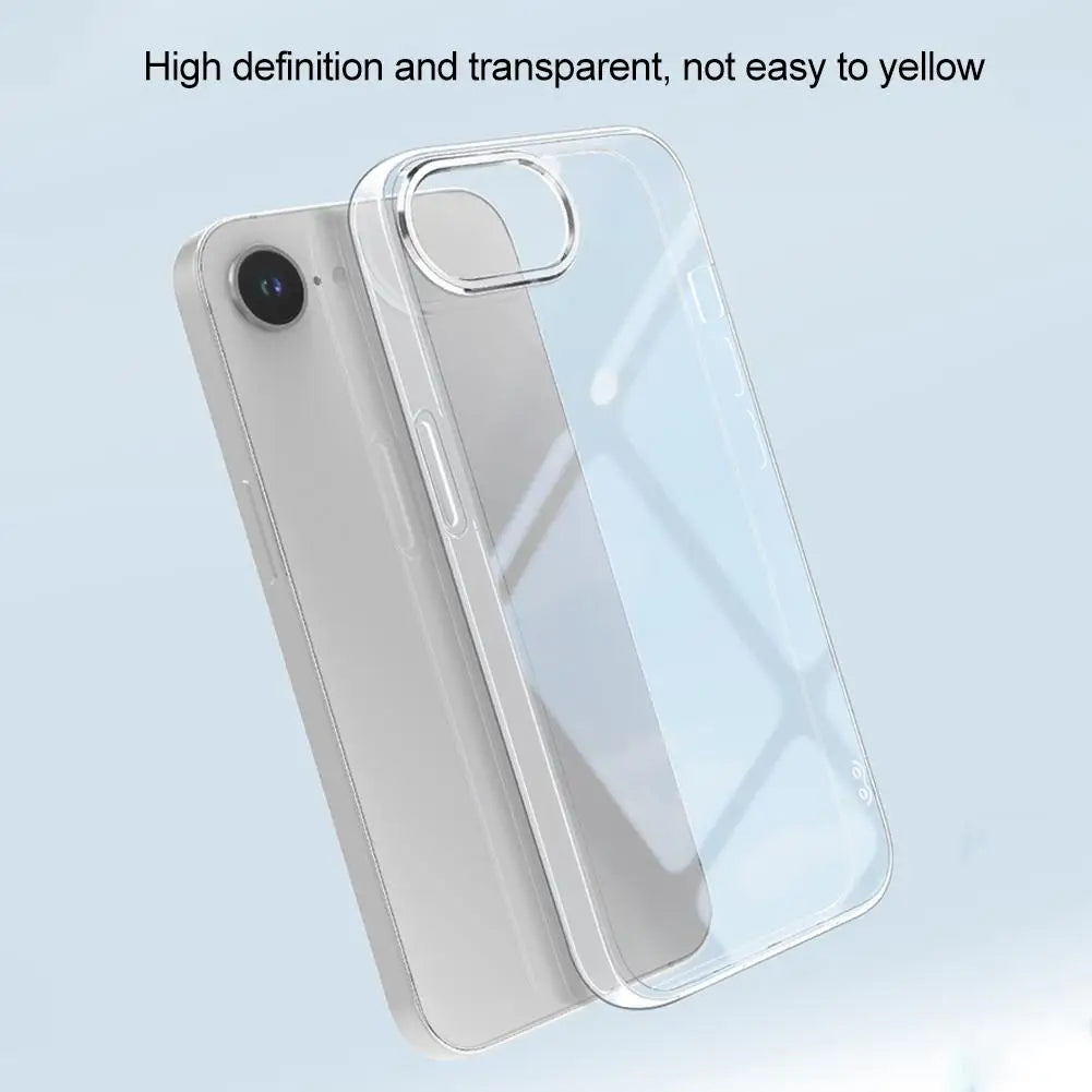 Luxury Transparent Case For IPhone 16e Soft TPU Shockproof Back Cover Clear Case For Phone 16e Waterproof Case Cover Accessories