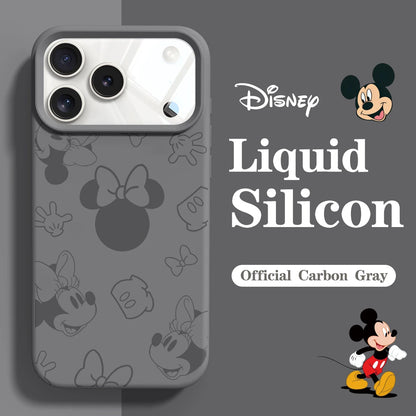 Official Original Liquid Silicone Phone Case for iPhone 17 16 15 13 14 12 Pro Max  Minnie Mouse Cases For 15 16 11 17 Pro Cover