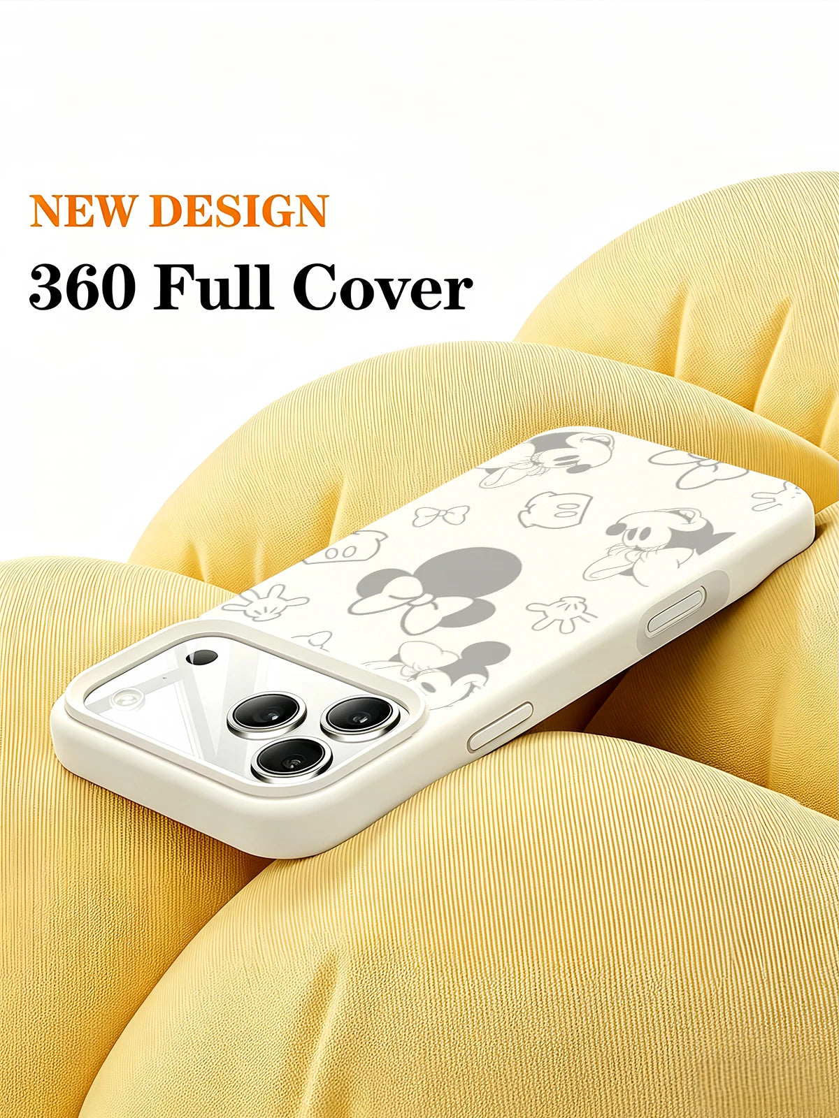 Official Original Liquid Silicone Phone Case for iPhone 17 16 15 13 14 12 Pro Max  Minnie Mouse Cases For 15 16 11 17 Pro Cover