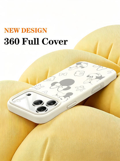 Official Original Liquid Silicone Phone Case for iPhone 17 16 15 13 14 12 Pro Max  Minnie Mouse Cases For 15 16 11 17 Pro Cover