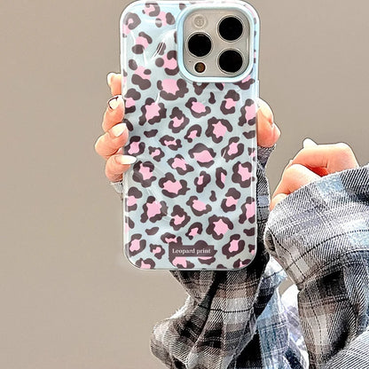 Leopard print Texture Case For iPhone 15 Pro Max Cases iPhone 17 11 12 13 ProMax 14 16 Plus Candy Colors Shockproof Cute Fundas