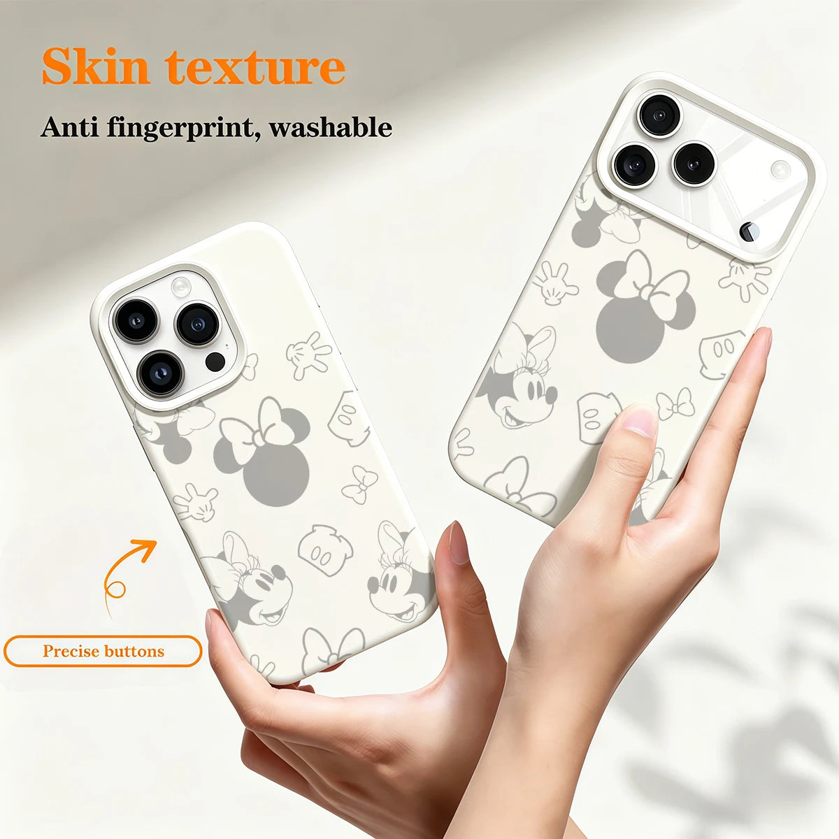 Official Original Liquid Silicone Phone Case for iPhone 17 16 15 13 14 12 Pro Max  Minnie Mouse Cases For 15 16 11 17 Pro Cover