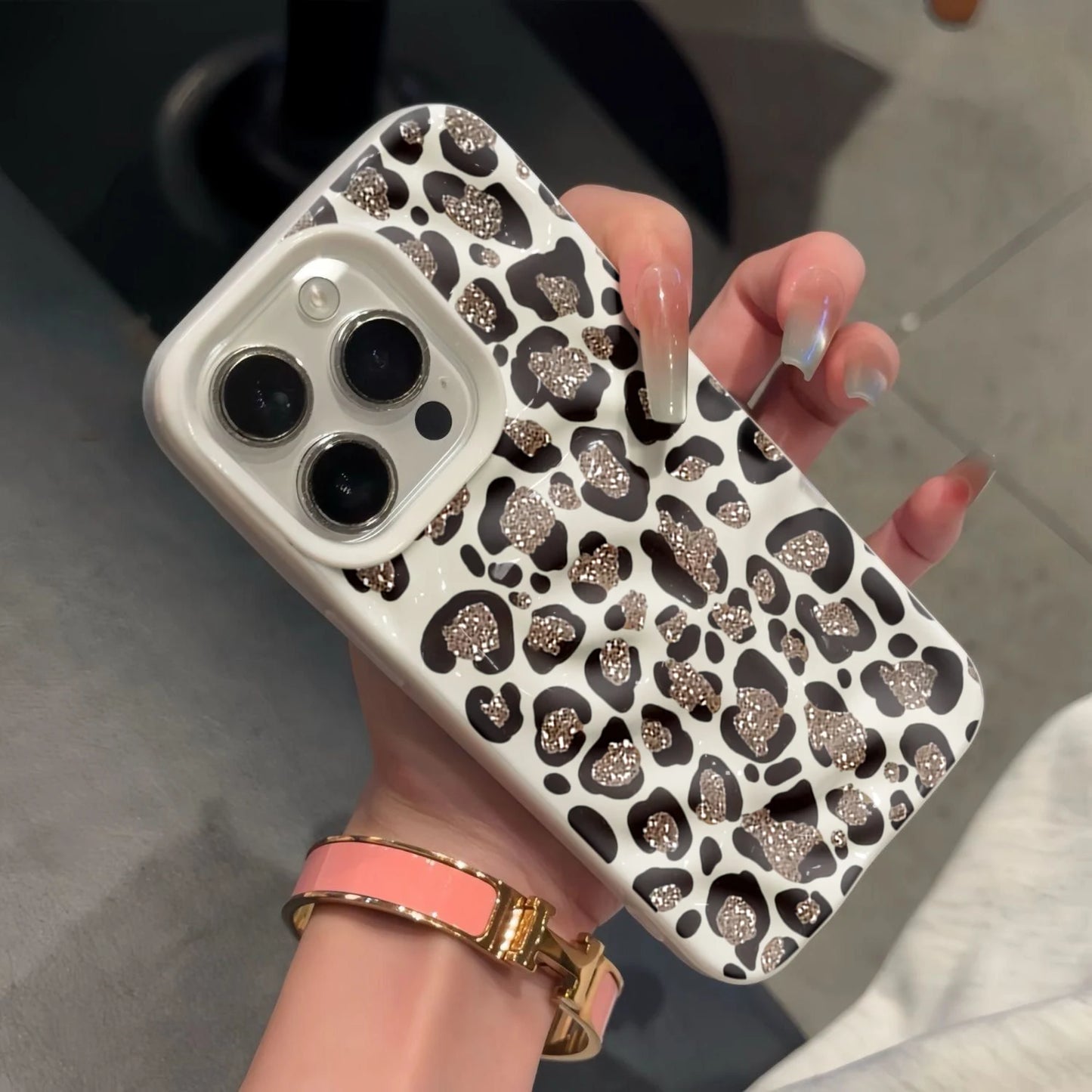 Leopard print Texture Case For iPhone 15 Pro Max Cases iPhone 17 11 12 13 ProMax 14 16 Plus Candy Colors Shockproof Cute Fundas