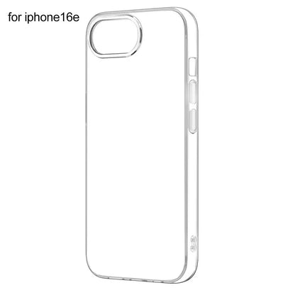 Luxury Transparent Case For IPhone 16e Soft TPU Shockproof Back Cover Clear Case For Phone 16e Waterproof Case Cover Accessories