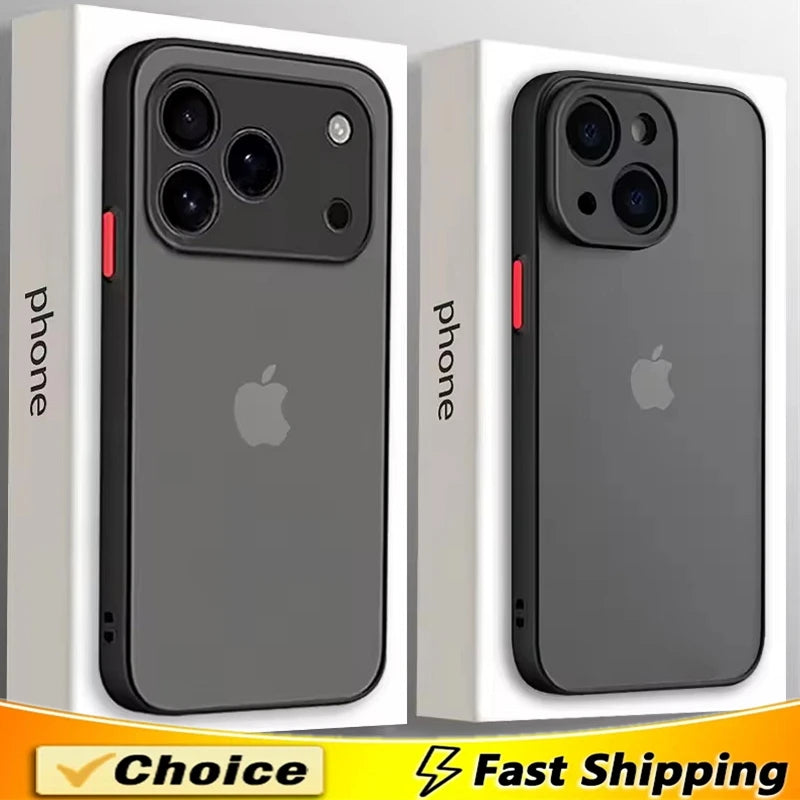 Matte Phone Case For iPhone 16 13 12 11 14 15 Pro Max Mini Luxury Soft Silicone Shockproof Case For iPhone 15 14 16 Plus XR X XS