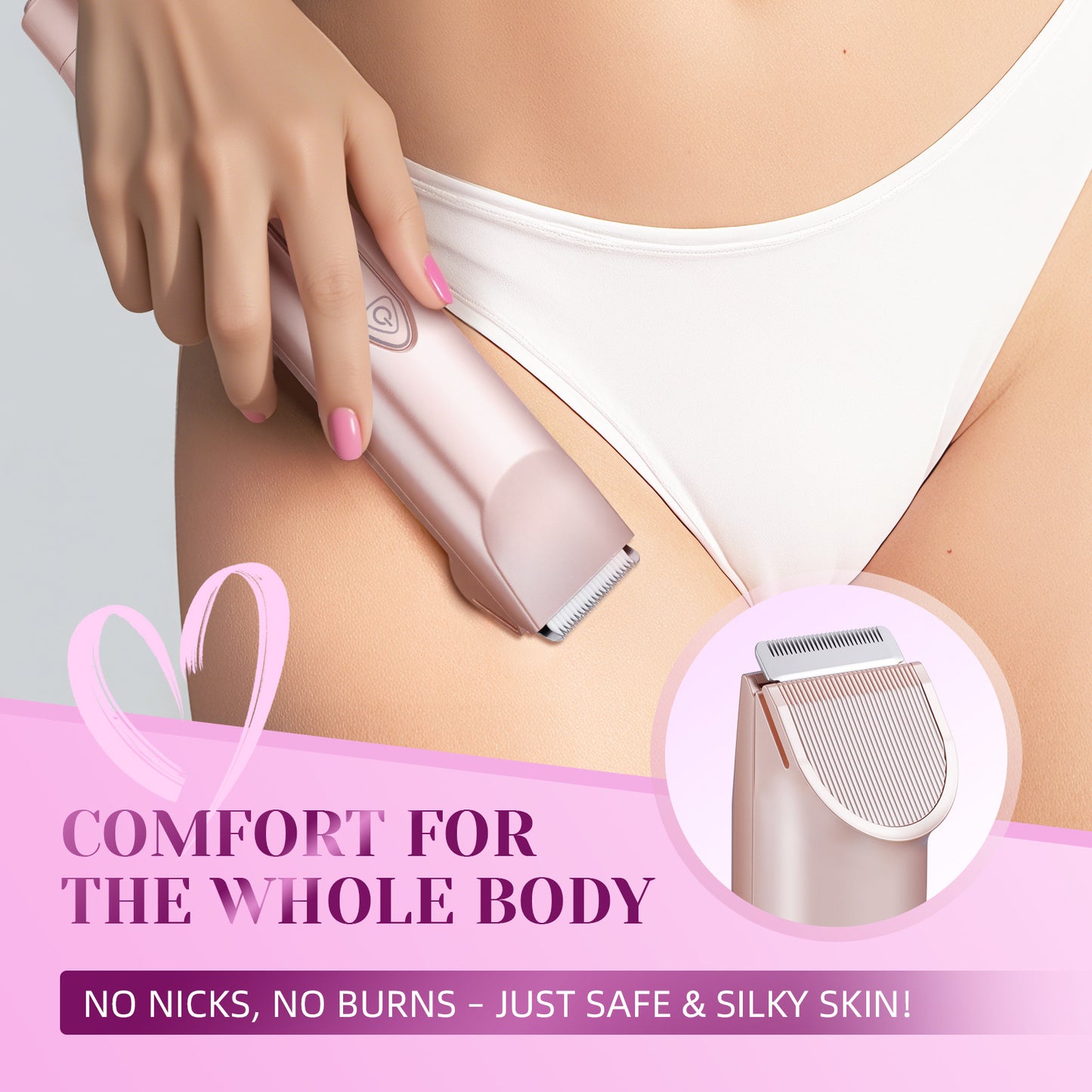 Women's Electric Shaver Three-in-One Hair Removal Device