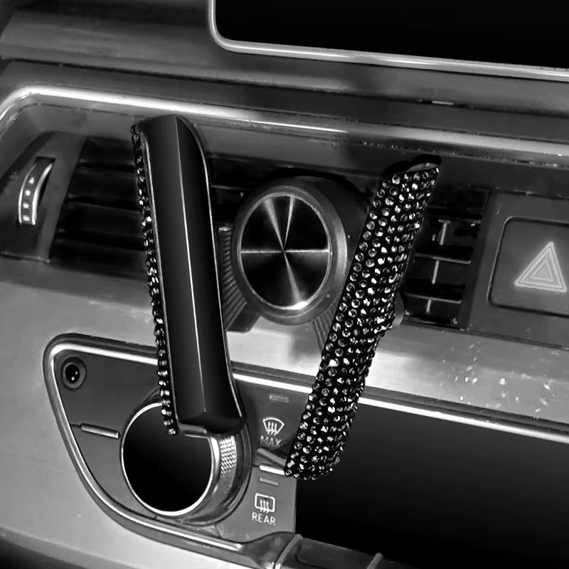 Car Phone Holder Women Diamond Crystal Car Air Vent Mount Clip Mobile Phone Holder Stand in Car Bracket Interior Accessories