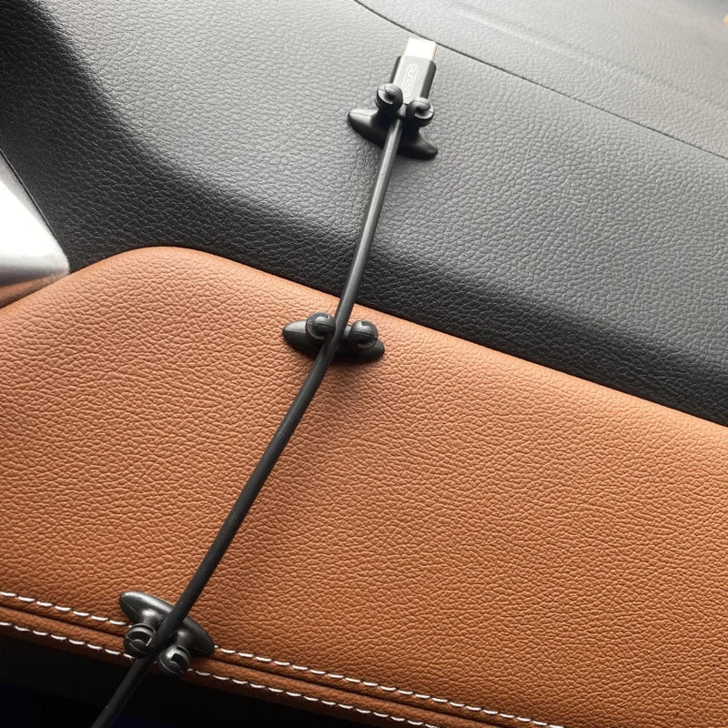 Car Dashboard Mobile Phone Cable Manager Charger Cable Line Organizer Clasp Clamp Auto Interior Accessories