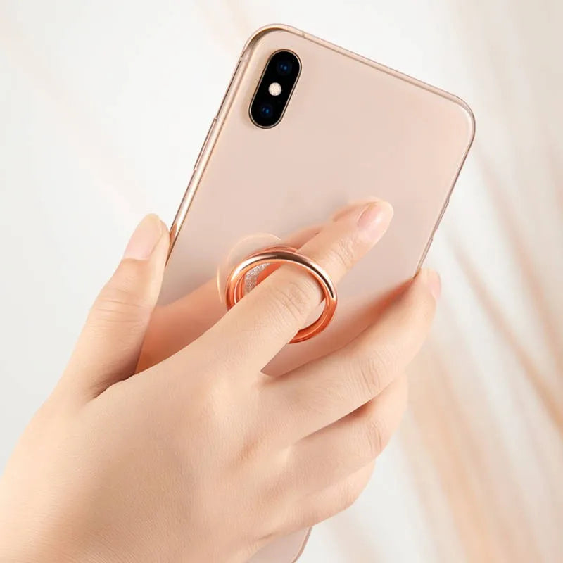 Luxury Metal Mobile Phone Ring Holder Telephone Cellular Support Accessories Magnetic Car Bracket Socket Stand for Mobile Phones