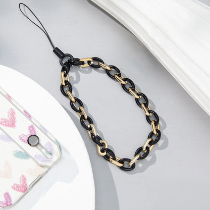 Fashion Colorful Anti-Lost Acrylic Lobster Clasp Cellphone Chains Lanyard for Women Men Mobile Phone Chain Jewelry Accessories