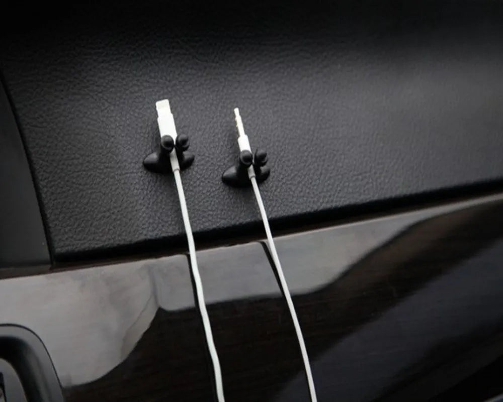 Car Dashboard Mobile Phone Cable Manager Charger Cable Line Organizer Clasp Clamp Auto Interior Accessories