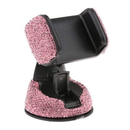 Car Phone Holder Women Diamond Crystal Car Air Vent Mount Clip Mobile Phone Holder Stand in Car Bracket Interior Accessories