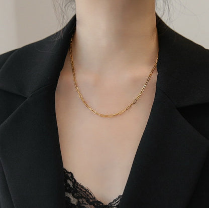 Geometric Cross Titanium Steel Necklace